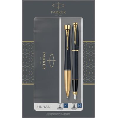 Parker Stylo, Set - Stylo plume + Stylo bille Urban Black GT - 2093381 (2x) Parker Stylo, Set - Stylo plume + Stylo bille Urban Black GT - 2093381 (2x)