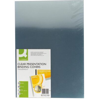 Q-Connect Films d'enveloppe, cristal clair 200µm, Relieuse : accessoires, Transparent Q-Connect Films d'enveloppe, cristal clair 200µm, Relieuse : accessoires, Transparent