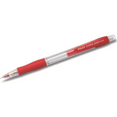 Pilot, Crayon à papier + critérium, Porte-mines SUPER GRIP rouge HB 0,5 mm (0.50 mm, HB, 1x) Pilot, Crayon à papier + critérium, Porte-mines SUPER GRIP rouge HB 0,5 mm (0.50 mm, HB, 1x)