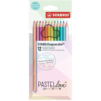 Crayons de couleur aquarellables STABILO aquacolor - 12 pcs Crayons de couleur aquarellables STABILO aquacolor - 12 pcs