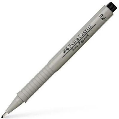 Faber-Castell, Stylo, Liner pigmenté ECCO PIGMENT 0,8 mm, noir (1x) Faber-Castell, Stylo, Liner pigmenté ECCO PIGMENT 0,8 mm, noir (1x)