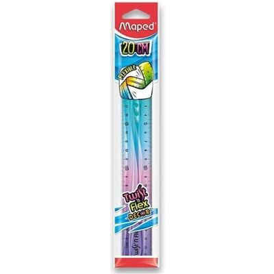 Maped, Règle, Règle plate Twist'n Flex DECOR, 200 mm, incassable (20 cm, Matières plastiques) Maped, Règle, Règle plate Twist'n Flex DECOR, 200 mm, incassable (20 cm, Matières plastiques)
