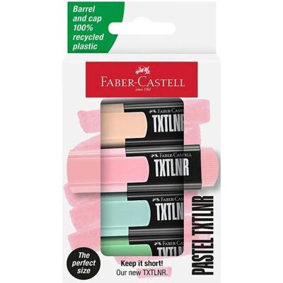 Faber-Castell, Marqueur, Textmarkeretui 4ST Pastell sortiert (4x) Faber-Castell, Marqueur, Textmarkeretui 4ST Pastell sortiert (4x)