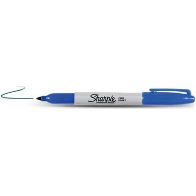 Paper Mate, Marqueur, Marqueur permanent sharpie, fin, rond, bleu (1x) Paper Mate, Marqueur, Marqueur permanent sharpie, fin, rond, bleu (1x)