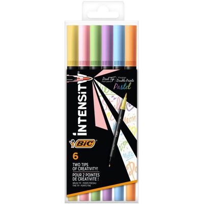 Bic, Écriture + dessin, DUALTIP PASTEL CFP - Crayons-feutres (6x) Bic, Écriture + dessin, DUALTIP PASTEL CFP - Crayons-feutres (6x)
