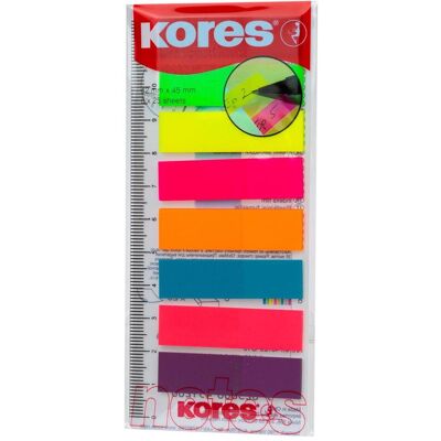 Kores, Notes adhésives, Index des notes (45 x 12 mm) Kores, Notes adhésives, Index des notes (45 x 12 mm)