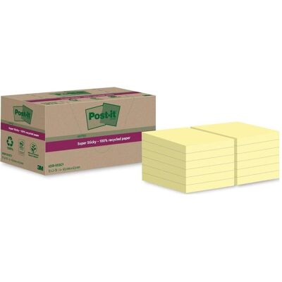 Post-it, Notes adhésives, Super Sticky Sticky Notes Recycling (47.60 x 47.60 mm) Post-it, Notes adhésives, Super Sticky Sticky Notes Recycling (47.60 x 47.60 mm)