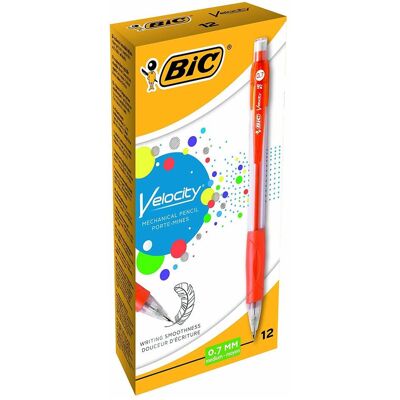 Bic, Crayon à papier + critérium, Crayon mécanique Velocity 2HB 12 pc(s) (0.70 mm, 12x) Bic, Crayon à papier + critérium, Crayon mécanique Velocity 2HB 12 pc(s) (0.70 mm, 12x)