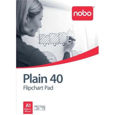 Nobo, Présentation : accessoires, Tableau de conférence 58x81cm 34631165 blanc 40 feuilles Nobo, Présentation : accessoires, Tableau de conférence 58x81cm 34631165 blanc 40 feuilles