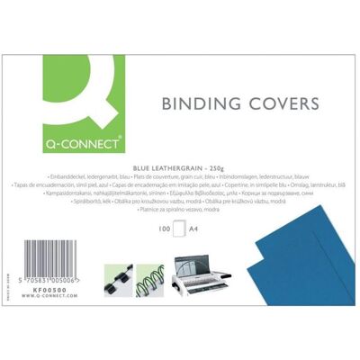 Q-Connect Couverture mate, Relieuse : accessoires, Bleu Q-Connect Couverture mate, Relieuse : accessoires, Bleu