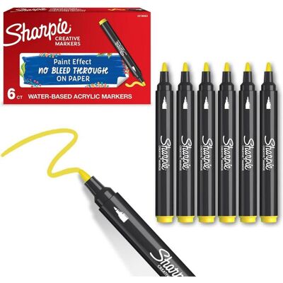 Sharpie, Marqueur, Kreativmarker Rundspitze Acryl gelb (1x) Sharpie, Marqueur, Kreativmarker Rundspitze Acryl gelb (1x)
