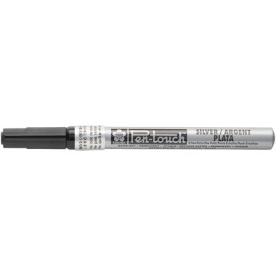 Sakura, Marqueur, Lackmarker Pen-Touch 0.7 mm, extrafein, Silber (1x) Sakura, Marqueur, Lackmarker Pen-Touch 0.7 mm, extrafein, Silber (1x)