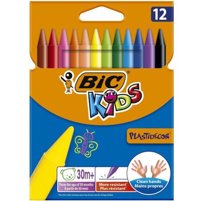 Bic, Écriture + dessin, Enfants - Plastidécor (12x) Bic, Écriture + dessin, Enfants - Plastidécor (12x)