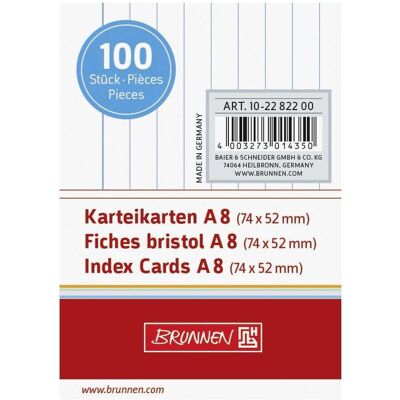10x Brunnen, Fiche, Fiches d'information (A8, 100x, 180 g/m²) 10x Brunnen, Fiche, Fiches d'information (A8, 100x, 180 g/m²)