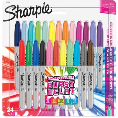 Sharpie, Marqueur, Éclat de couleur (24x) Sharpie, Marqueur, Éclat de couleur (24x)