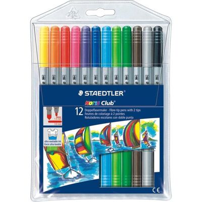 Staedtler Écriture + dessin, Stylo à fibre D.pointé NC 12pcs. (12x) Staedtler Écriture + dessin, Stylo à fibre D.pointé NC 12pcs. (12x)