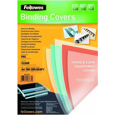 Fellowes Feuilles de couverture en PVC, Relieuse : accessoires, Transparent Fellowes Feuilles de couverture en PVC, Relieuse : accessoires, Transparent