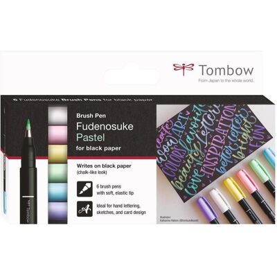 Tombow, Écriture + dessin, Stylo brosse (6x) Tombow, Écriture + dessin, Stylo brosse (6x)