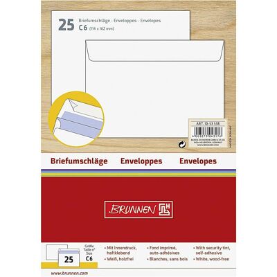 Brunnen, Enveloppes, Enveloppe (114 x 162 mm, 25x) Brunnen, Enveloppes, Enveloppe (114 x 162 mm, 25x)