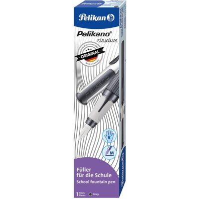 Pelikan Stylo, Stylo plume o structure P480M, gris Corps rainuré, grip soft ergonomique (1x) Pelikan Stylo, Stylo plume o structure P480M, gris Corps rainuré, grip soft ergonomique (1x)