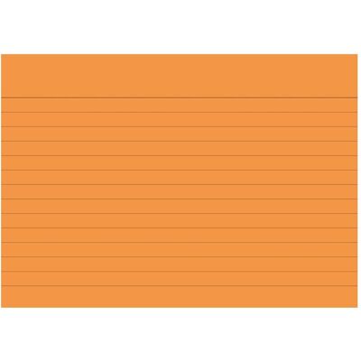 Brunnen, Fiche, Fiche DIN A6 lignée orange 100 pcs/paquet (A6, 180 g/m²) Brunnen, Fiche, Fiche DIN A6 lignée orange 100 pcs/paquet (A6, 180 g/m²)