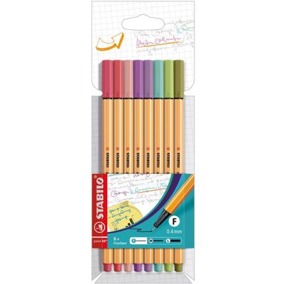 STABILO point 88 fineliner - 8 couleurs - 0,4 mm - encre à base d'eau STABILO point 88 fineliner - 8 couleurs - 0,4 mm - encre à base d'eau