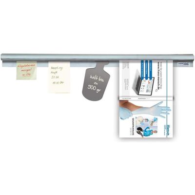 Catch-Ball, Présentation : accessoires, Catchball Infoboard Powergrip Panneau de serrage 100,0 cm argenté autocollant, montage mural Catch-Ball, Présentation : accessoires, Catchball Infoboard Powergrip Panneau de serrage 100,0 cm argenté autocollant, montage mural