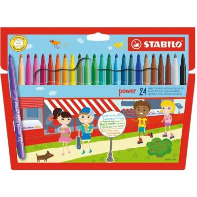 Marqueur Stabilo Power - 24 pcs - Multicolore - Taille Unique - Marqueur Unisexe Marqueur Stabilo Power - 24 pcs - Multicolore - Taille Unique - Marqueur Unisexe