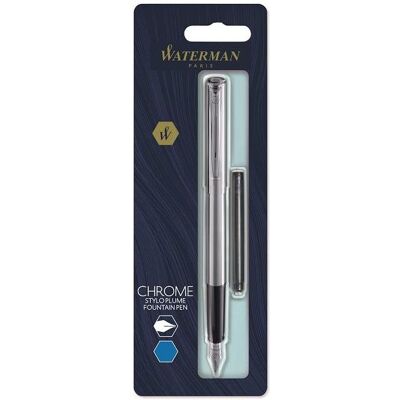 Waterman, Stylo, Stylo plume Allure Chrome C.C. F (1x) Waterman, Stylo, Stylo plume Allure Chrome C.C. F (1x)