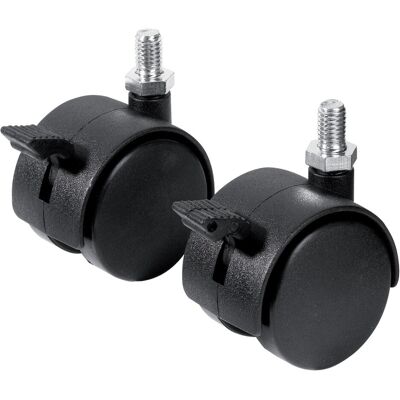 Franken, Meuble de bureau : accessoires, Jeu de roulettes pour système de cloisons ECO, noir en plastique, blocables Franken, Meuble de bureau : accessoires, Jeu de roulettes pour système de cloisons ECO, noir en plastique, blocables