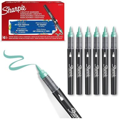 Sharpie, Marqueur, Kreativmarker Pinselspitze Acryl seegrün (1x) Sharpie, Marqueur, Kreativmarker Pinselspitze Acryl seegrün (1x)