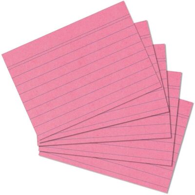 Herlitz, Fiche, Fiches, DIN A5, lignées, rouges en papier, 170 g-qm, sans bois, couleur de la ligne : bleu, double (A5, 170 g/m²) Herlitz, Fiche, Fiches, DIN A5, lignées, rouges en papier, 170 g-qm, sans bois, couleur de la ligne : bleu, double (A5, 170 g/m²)