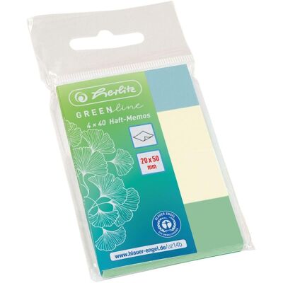 Herlitz, Notes adhésives, Bloc-notes 4 x 40 feuilles, multicolore (50 x 20 mm) Herlitz, Notes adhésives, Bloc-notes 4 x 40 feuilles, multicolore (50 x 20 mm)