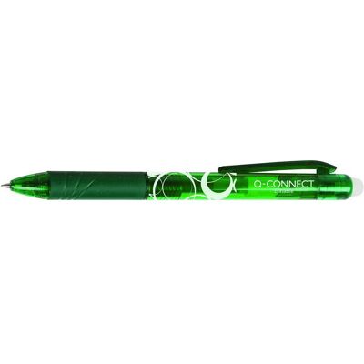 Q-Connect, Stylo, Stylo à bille automatique, 1,0 mm, effaçable, vert (1x) Q-Connect, Stylo, Stylo à bille automatique, 1,0 mm, effaçable, vert (1x)
