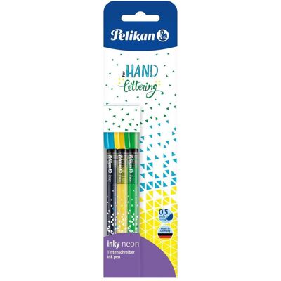 Pelikan Stylo, Stylo à encre inky 0.5mm 817097 3 pièces ass. (3x) Pelikan Stylo, Stylo à encre inky 0.5mm 817097 3 pièces ass. (3x)