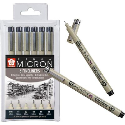 Sakura, Stylo, Pigma Micron (6x) Sakura, Stylo, Pigma Micron (6x)