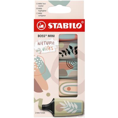 STABILO, Marqueur, Boss Mini Naturevibes Étui de 5 pièces (5x) STABILO, Marqueur, Boss Mini Naturevibes Étui de 5 pièces (5x)