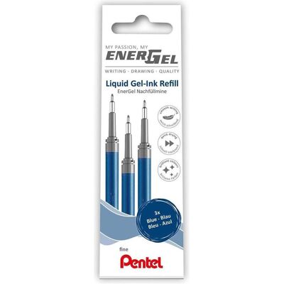 Pentel, Stylo, Stylos à encre gel Energel F – Lot de 3 – Bleu (3x) Pentel, Stylo, Stylos à encre gel Energel F – Lot de 3 – Bleu (3x)