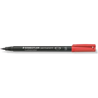 Staedtler Marqueur, 10 Lumocolor crayons à papier rouge 0,4 mm permanent (10x) Staedtler Marqueur, 10 Lumocolor crayons à papier rouge 0,4 mm permanent (10x)