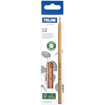Milan, Crayon à papier + critérium, HB Natural Sechseckstift (12 Stück) MAILAND (2.20 mm, HB, 12x) Milan, Crayon à papier + critérium, HB Natural Sechseckstift (12 Stück) MAILAND (2.20 mm, HB, 12x)