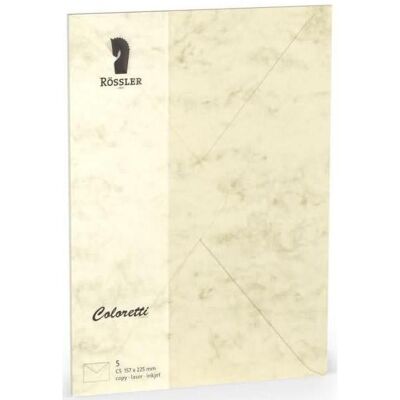 Magni, Enveloppes, 220711506 - Coloretti enveloppes, 80 g/m², DIN C5, chamois marmora, 5 pièces (C5, 5x) Magni, Enveloppes, 220711506 - Coloretti enveloppes, 80 g/m², DIN C5, chamois marmora, 5 pièces (C5, 5x)