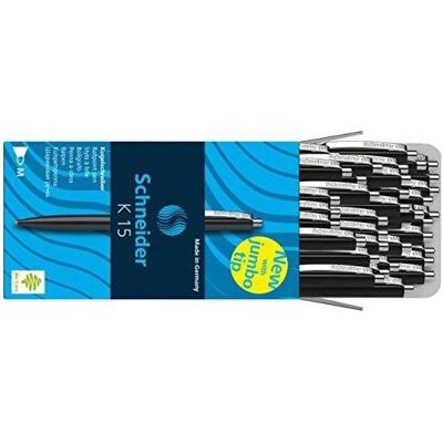 Schneider, Stylo, Stylo à bille K15 JS 3081 noir, rechargeable (1x) Schneider, Stylo, Stylo à bille K15 JS 3081 noir, rechargeable (1x)