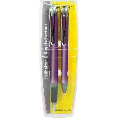 Online, Stylo, Coffret de stylos Colour Line – Stylo plume et stylo roller – Violet (2x) Online, Stylo, Coffret de stylos Colour Line – Stylo plume et stylo roller – Violet (2x)