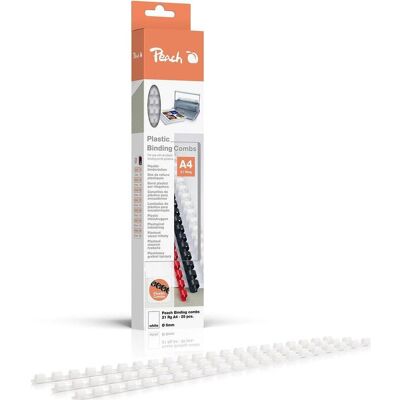 Peach reliure 6mm, Relieuse : accessoires, Blanc Peach reliure 6mm, Relieuse : accessoires, Blanc