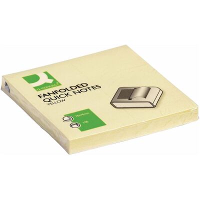 Q-Connect, Notes adhésives, Papillons adhésifs Z-Quick Notes jaune (76 x 76 mm) Q-Connect, Notes adhésives, Papillons adhésifs Z-Quick Notes jaune (76 x 76 mm)