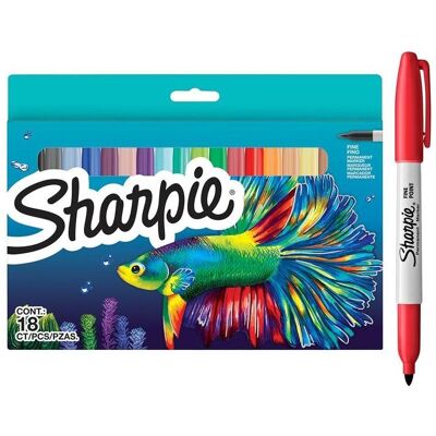 Sharpie, Marqueur, Fine (18x) Sharpie, Marqueur, Fine (18x)