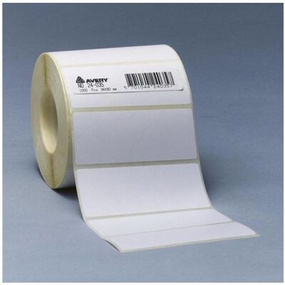 Avery Dennison, Rouleau d’étiquettes, Hvid - 36 x 75 mm 1000 pcs (1 règle(s) x 1000) etiketter til flere formål Avery Dennison, Rouleau d’étiquettes, Hvid - 36 x 75 mm 1000 pcs (1 règle(s) x 1000) etiketter til flere formål