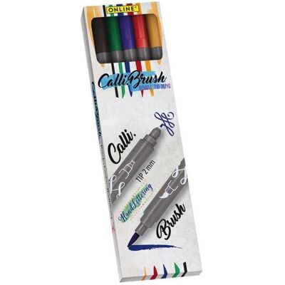 Online, Écriture + dessin, Brosse à main Callibrush - Lot de 5 (5x) Online, Écriture + dessin, Brosse à main Callibrush - Lot de 5 (5x)