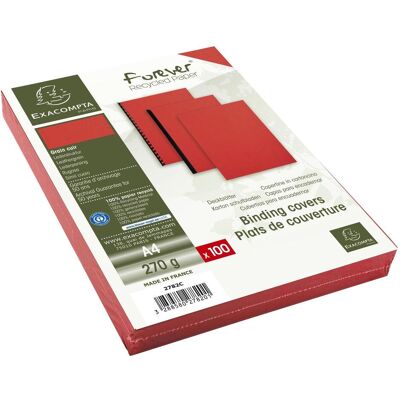 Exacompta Couverture Evercover 270 g/m², 100 pièces, rouge, Relieuse : accessoires, Rouge Exacompta Couverture Evercover 270 g/m², 100 pièces, rouge, Relieuse : accessoires, Rouge