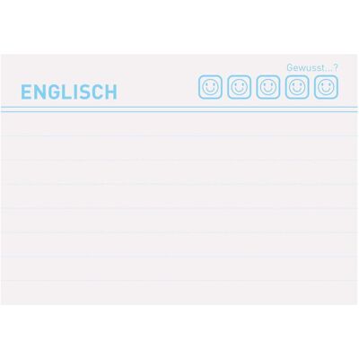 Herlitz, Fiche, Fiche de vocabulaire lignée Ange Bleu 100 pièces (A8, 200 g/m²) Herlitz, Fiche, Fiche de vocabulaire lignée Ange Bleu 100 pièces (A8, 200 g/m²)
